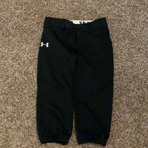 Black Under Armour baseball pants